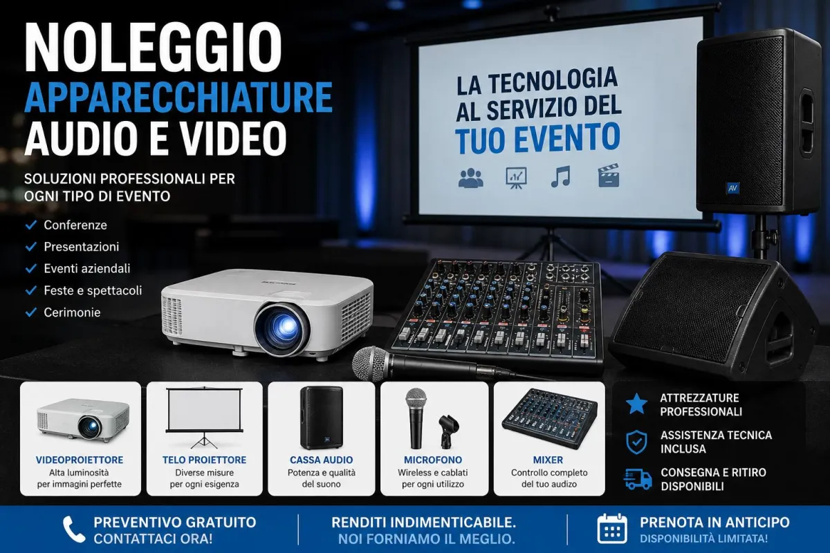 Noleggio Apparecchiature Audio e Video